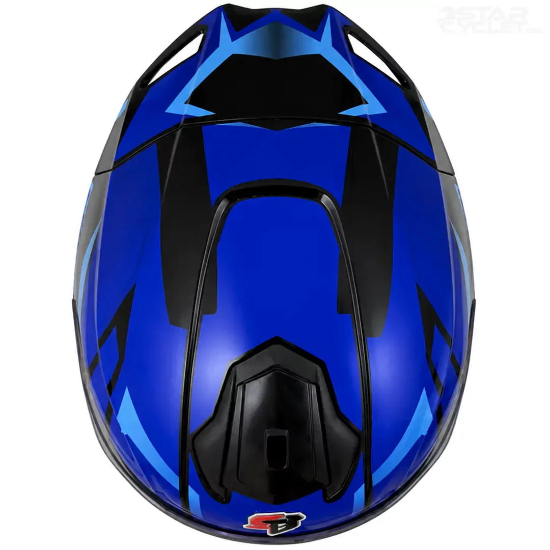 خرید کلاه کاسکت فک ثابت STEELBIRD مدل BLACK BLUE با قیمت مناسب