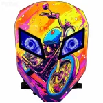 کوله پشتی LOY مدل دو چشمی چراغدار اپلیکشن دار Colored Motor