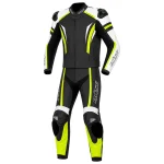 لباس ریسی دو تیکه بوز مدل چرمی BLACK WHITE GREEN