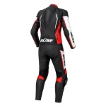 لباس ریسی دو تیکه بوز مدل چرمی BLACK WHITE RED