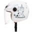 خرید کلاه کاسکت بدون فک بچگانه ردلاین مدل 1-908 BRIGHT WHITE CAT