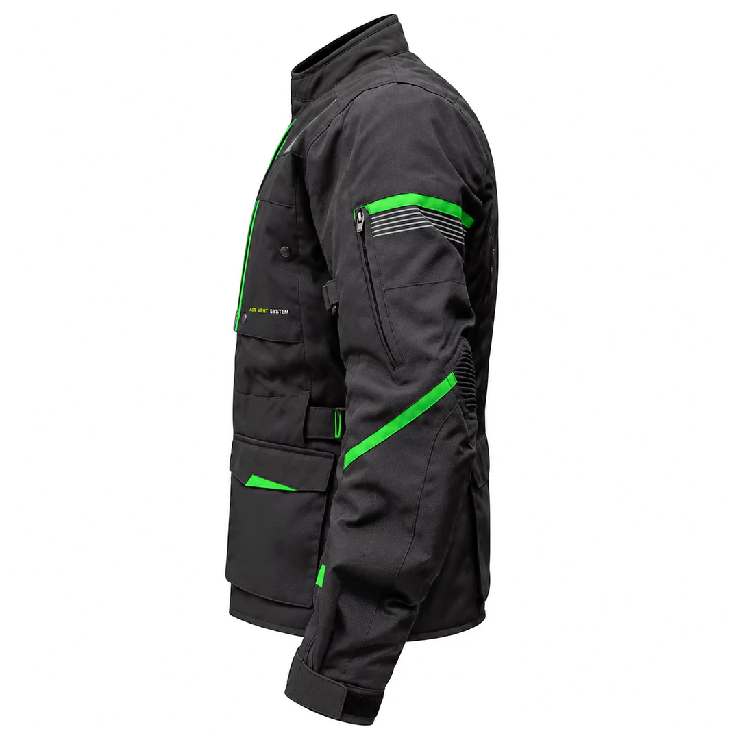 قیمت کاپشن چهارفصل موتورسواری استیت مدل تورینگ کیو BLACK GREEN