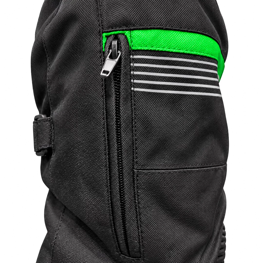 هواکش های بازو کاپشن چهارفصل موتورسواری استیت مدل تورینگ کیو BLACK GREEN