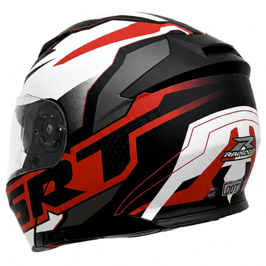 عکس کلاه کاسکت فک متحرک راپیدو مدل 950 MATT SRT BLACK RED 38#B