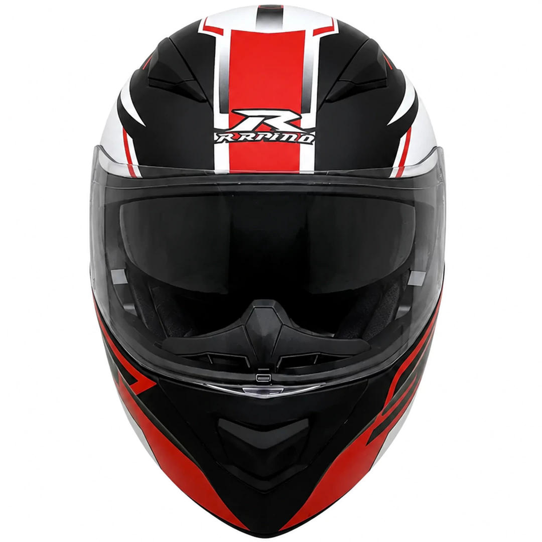 نمای جلو کلاه کاسکت فک متحرک راپیدو مدل 950 MATT SRT BLACK RED 38#B