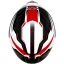 نمای بالا کلاه کاسکت فک متحرک راپیدو مدل 950 MATT SRT BLACK RED 38#B