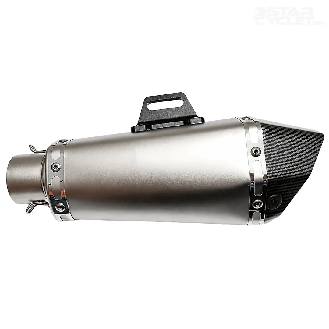 خرید اگزوز 6گوش سایلنسردار آکراپوویچ مدل SILVER CARBON بست دار