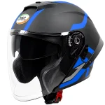 کلاه کاسکت بدون فک ام اس پی مدل 336MATT BLACK BLUE