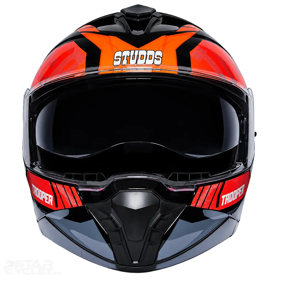 قیمت کلاه کاسکت فک متحرک استادز مدل TROOPER D1 BLACK ORANGE