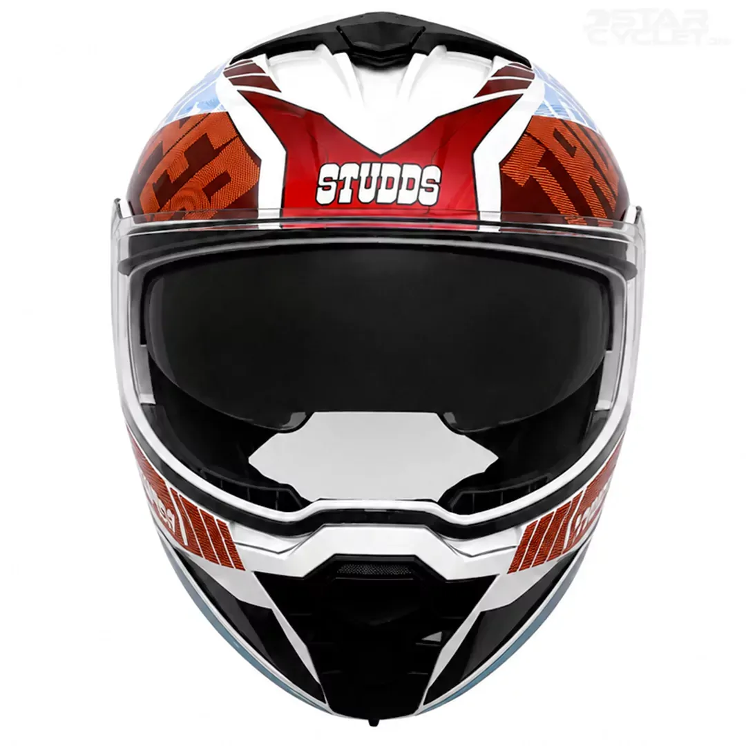 قیمت کلاه کاسکت فک متحرک استادز مدل TROOPER D1 WHITE RED BLUE