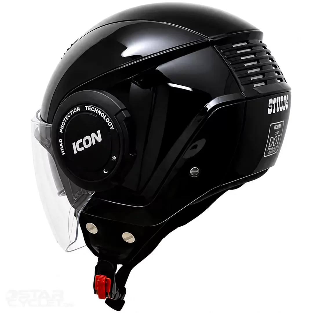عکس کلاه کاسکت بدون فک استادز مدل iCON BLACK
