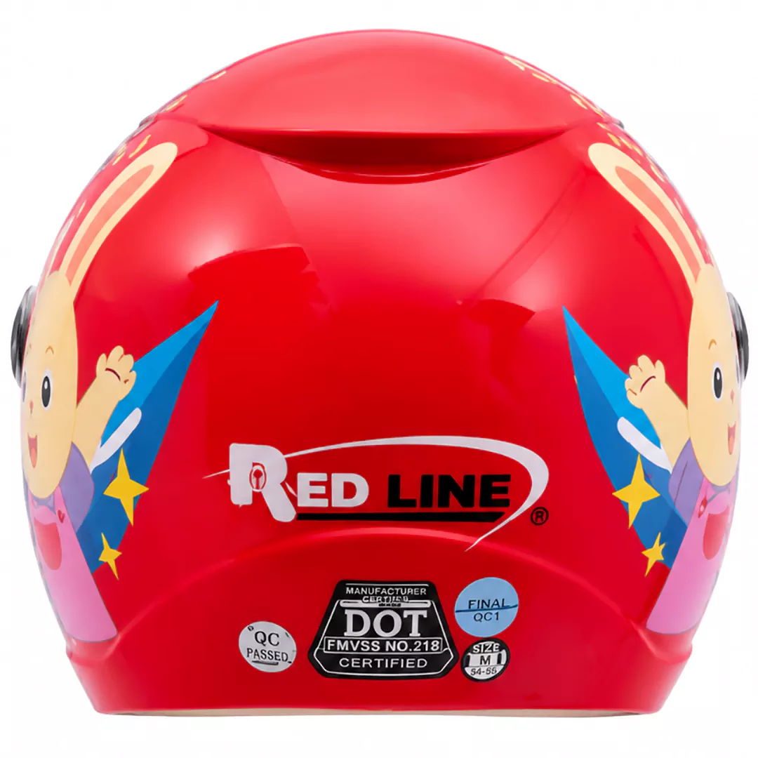 عکس کلاه کاسکت بدون فک بچگانه ردلاین مدل 9-908 BRIGHT RED RABBIT