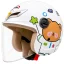 کلاه کاسکت بدون فک بچگانه REDLINE مدل 10-908 BRIGHT WHITE LITTLE BEAR