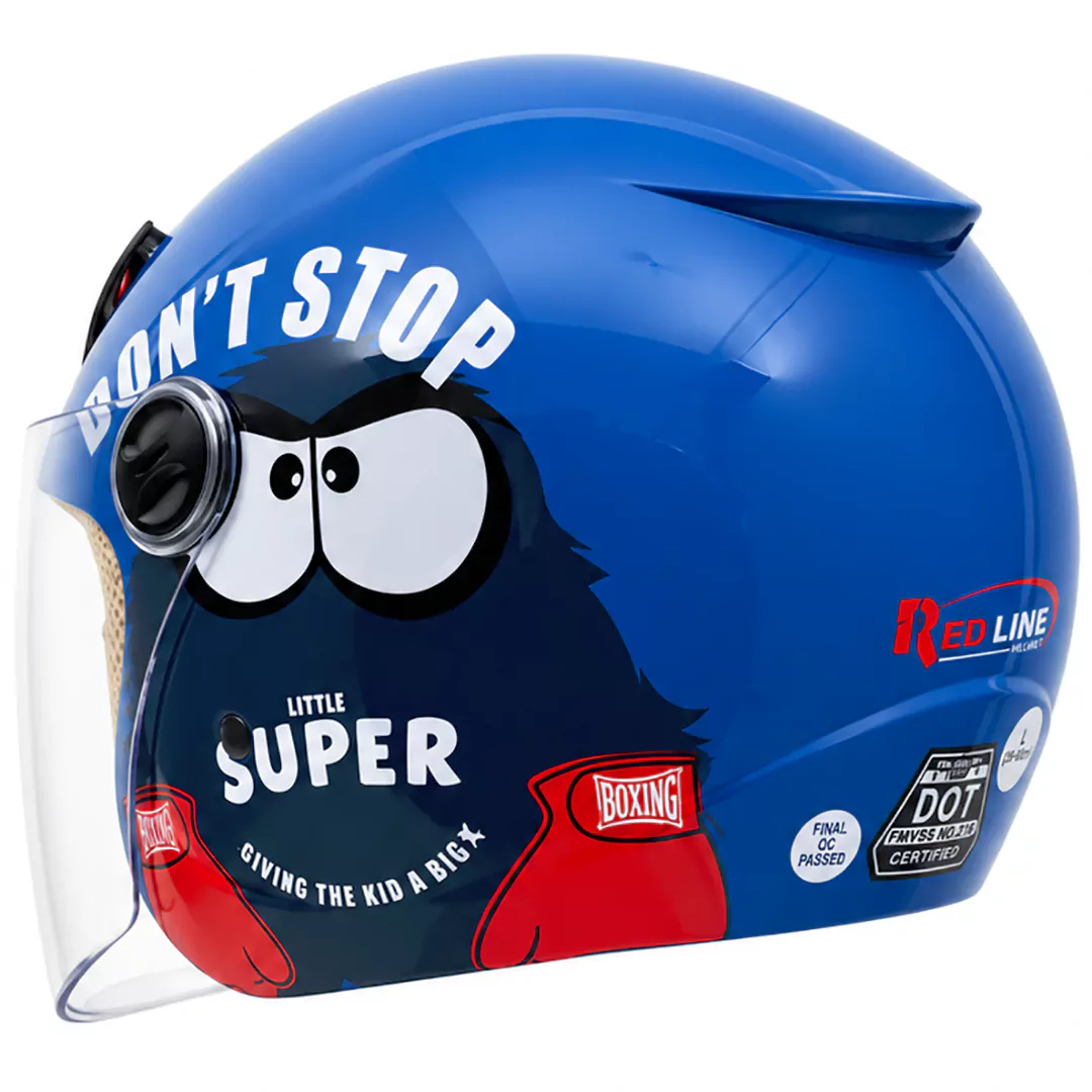 قیمت کلاه کاسکت بدون فک بچگانه REDLINE مدل 12-908 BRIGHT BLUE BOXER