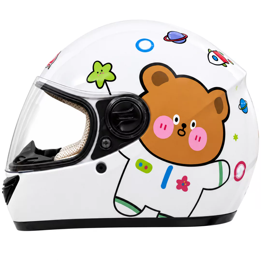 خرید کلاه کاسکت فک ثابت بچگانه ردلاین مدل 11-906 BRIGHT WHITE LITTLE BEAR
