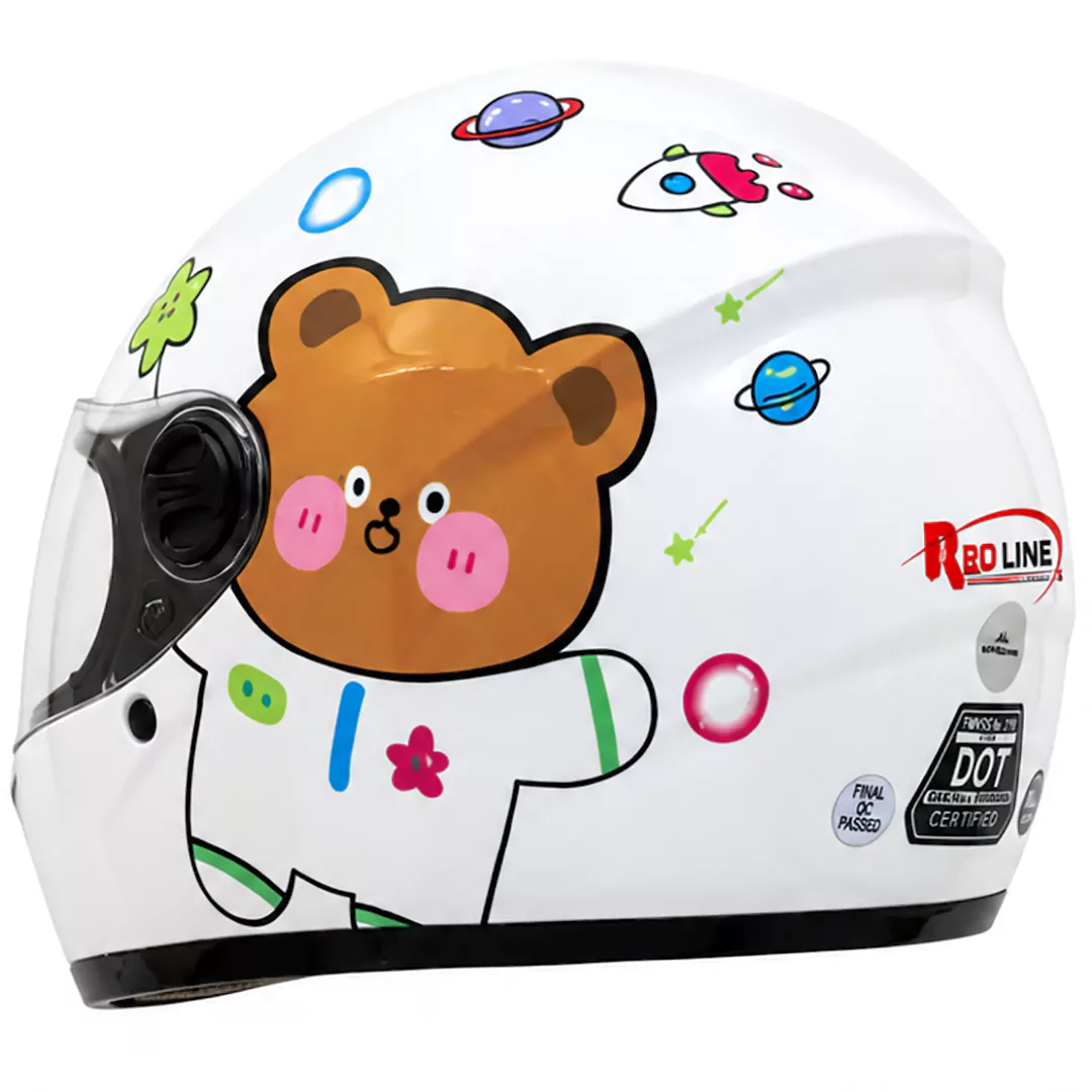 قیمت کلاه کاسکت فک ثابت بچگانه ردلاین مدل 11-906 BRIGHT WHITE LITTLE BEAR