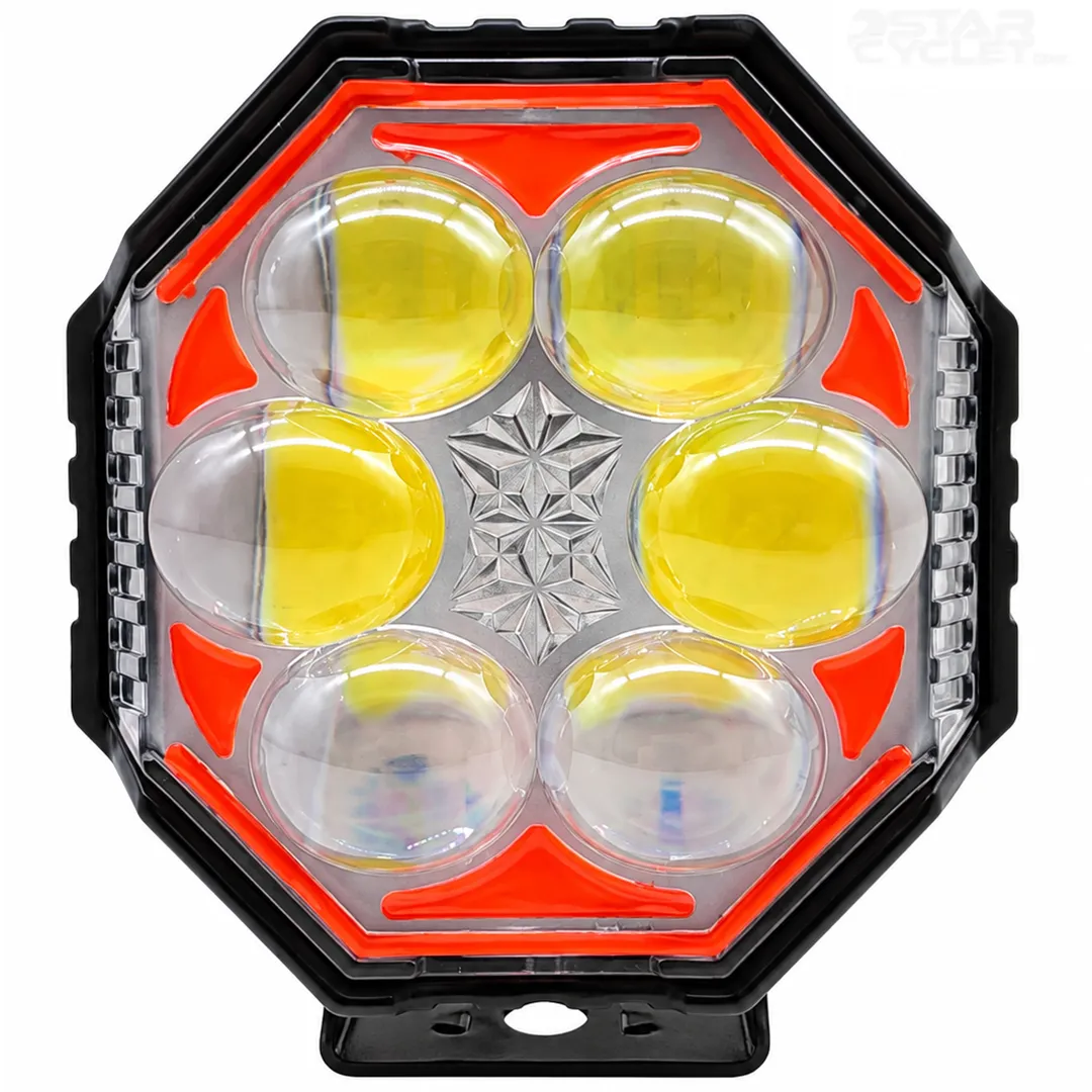 خرید پروژکتور 6لنز P.S.T.C مدل FOGLAMP XYU-066 BLACK ORANGE