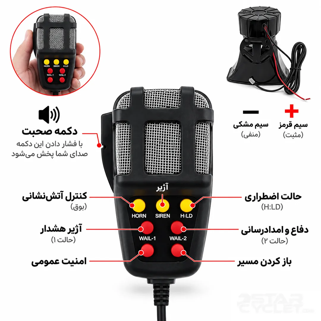 خرید بلندگو میکروفون دار بزرگ P.S.T.C مدل JD-5005 با قیمت مناسب
