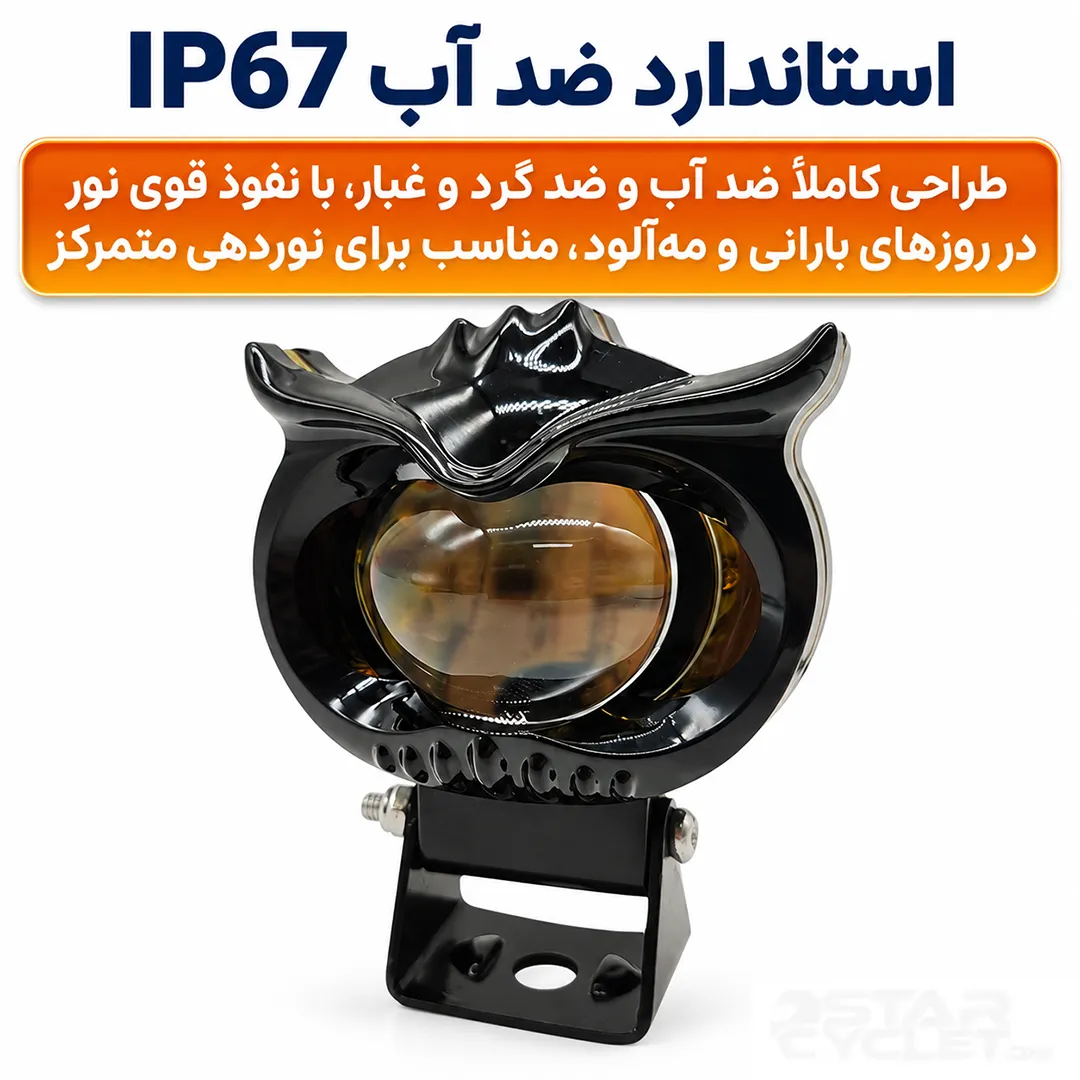عکس پروژکتور طرح جغد تک لنز دور نئون P.S.T.C مدل WORK LAMP XYU-B30