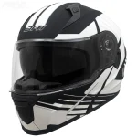 کلاه کاسکت فک متحرک DA1 مدل 105MATT BLACK GRAPHIC WHITE
