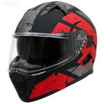کلاه کاسکت فک متحرک دی ای وان مدل 106MATT BLACK GRAPHIC RED