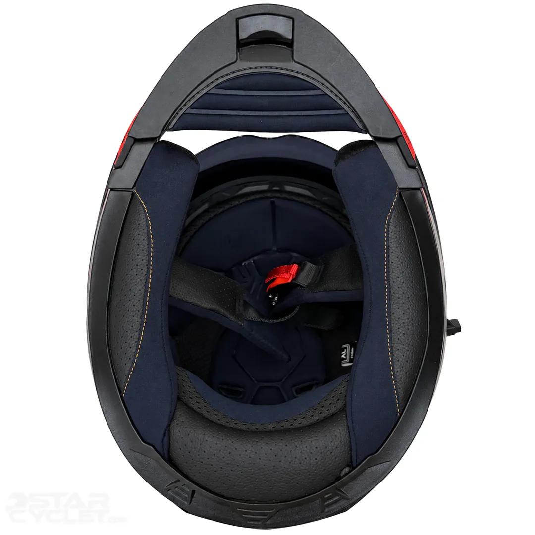خرید کلاه کاسکت فک متحرک دی ای وان مدل 106MATT BLACK GRAPHIC RED با کیفیت بالا