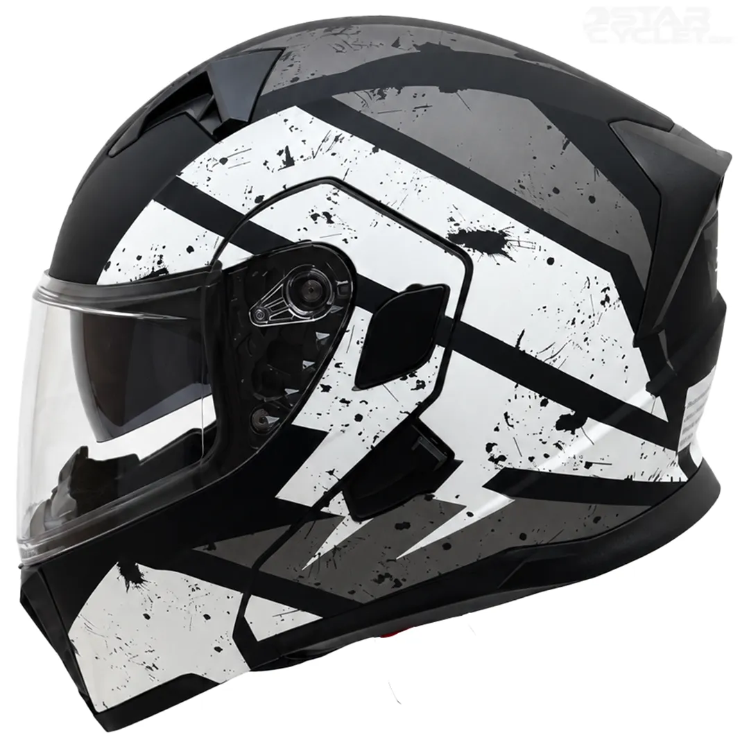 قیمت کلاه کاسکت فک متحرک DA1 مدل 106MATT BLACK GRAPHIC WHITE