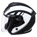 کلاه کاسکت بدون فک DA1 مدل 405MATT BLACK GERAPHIC WHITE