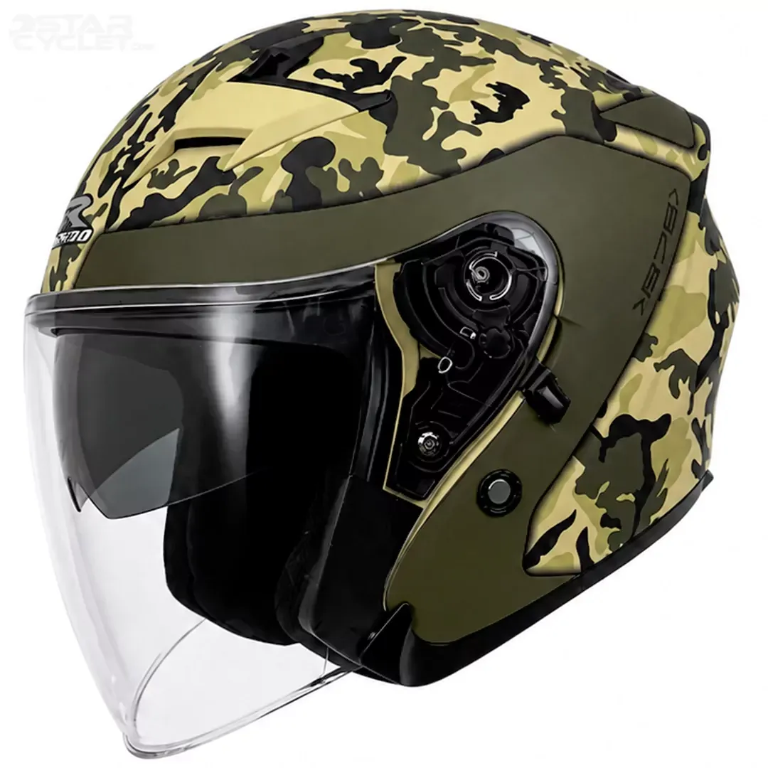 خرید کلاه کاسکت بدون فک راپیدو مدل 878 MATT ARMY GREEN