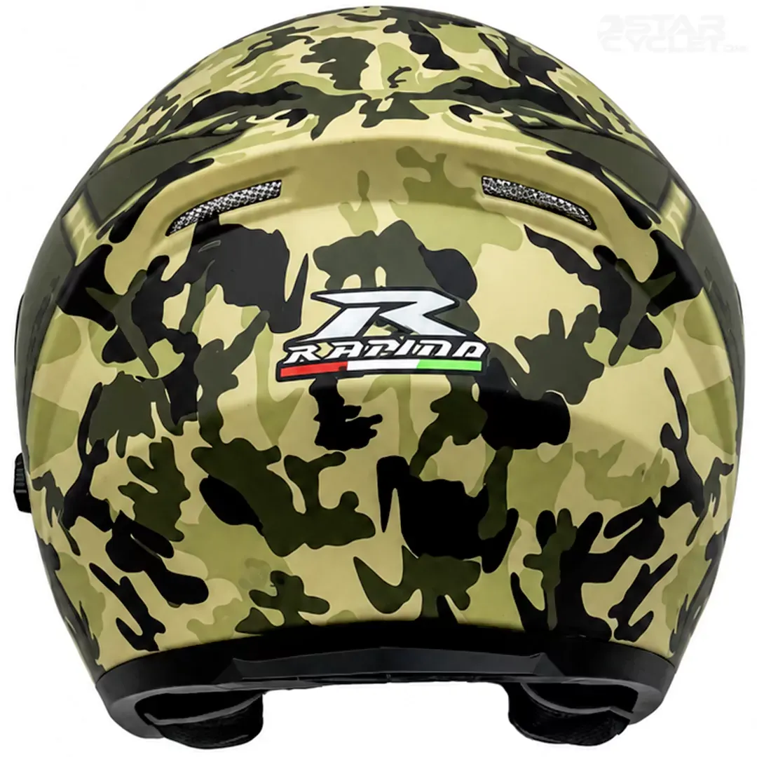 خرید کلاه کاسکت بدون فک راپیدو مدل 878 MATT ARMY GREEN از نمایندگی
