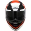 نمای جلو کلاه کاسکت فک متحرک راپیدو مدل 950MATT BLACK WHITE ORANGE