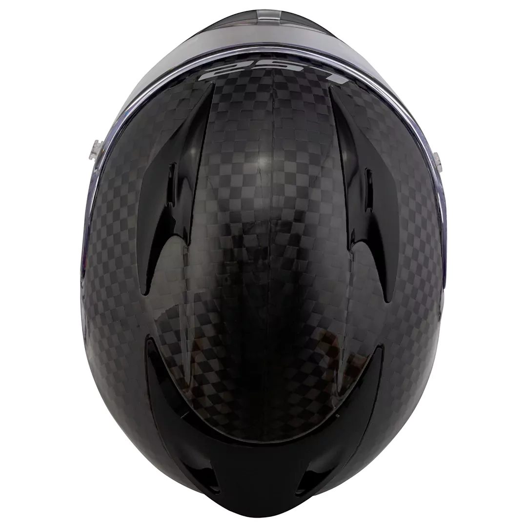 خرید کلاه کاسکت فول متحرک ال اس 2 مدل MATT BLACK GRAY 394 فیبر کربن با قیمت مناسب