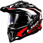 کلاه کاسکت ال اس تو مدل اندرو EXPLORER BLACK GRAY RED MX701