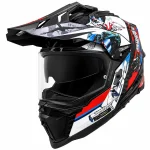 کلاه کاسکت ال اس تو مدل اندرو BLACK WHITE Anime MX701 فیبر کربن