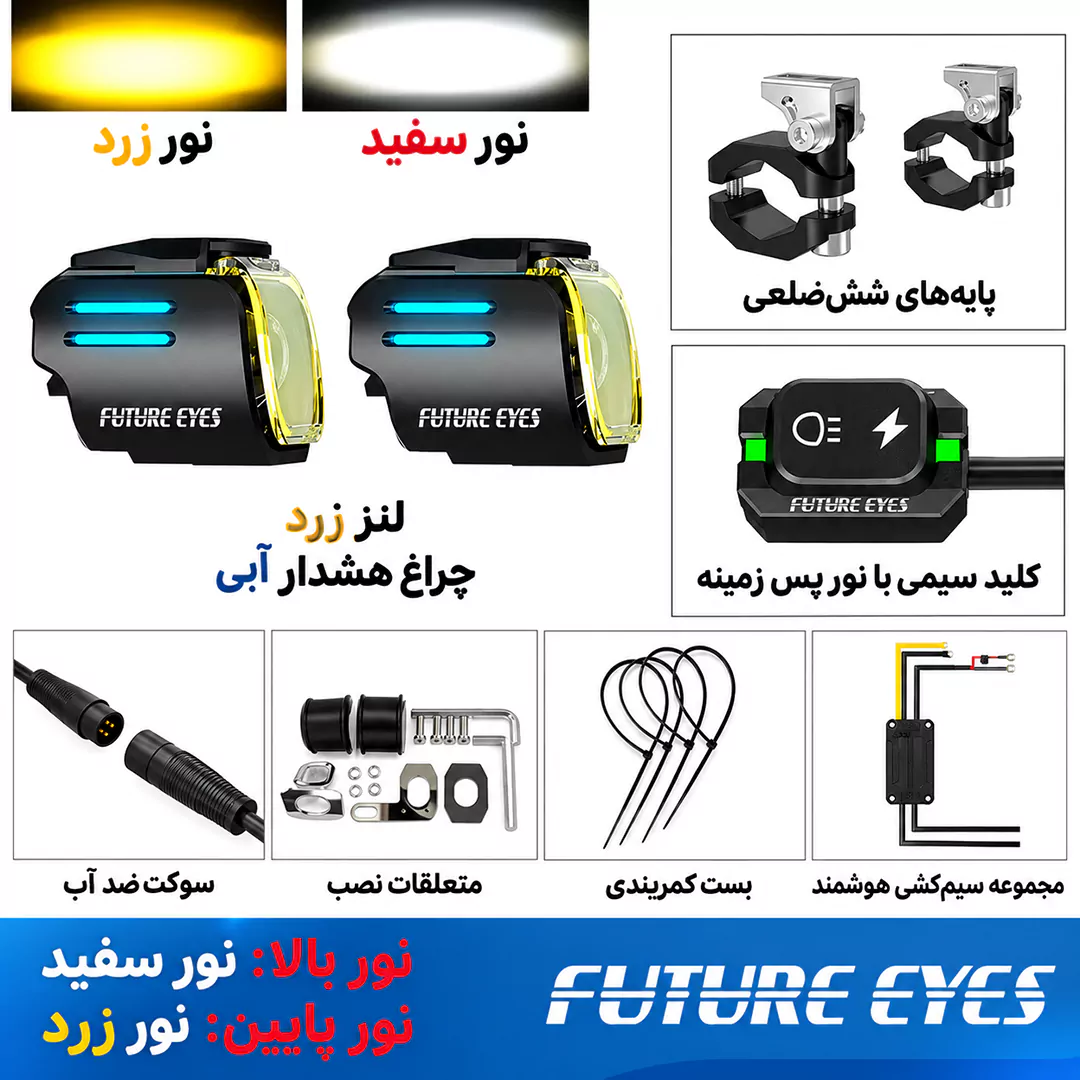 عکس پرژکتور فیوچرآیز مدل UF1 آبی با ریموت سیمی