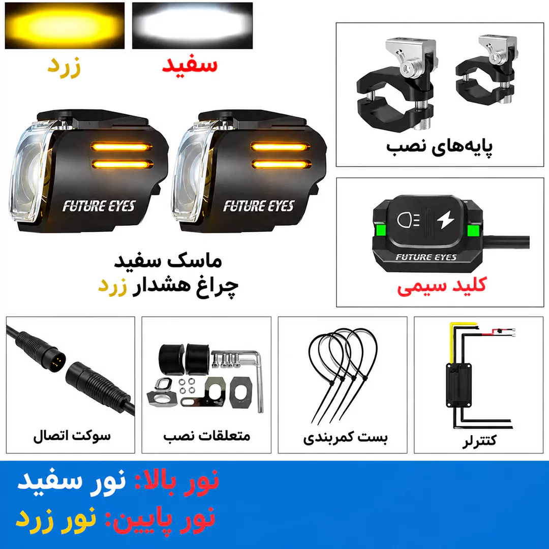 عکس پرژکتور فیوچرآیز مدل UF1 Yellow با ریموت سیمی