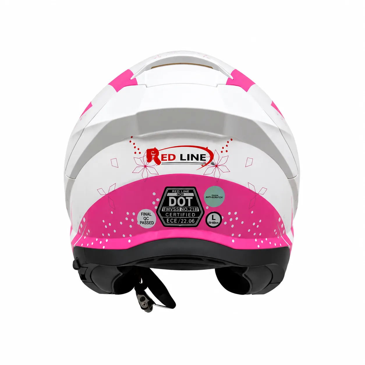 عکس ‏کلاه کاسکت بدون فک ردلاین مدل 16-965 WHITE PINK WIND