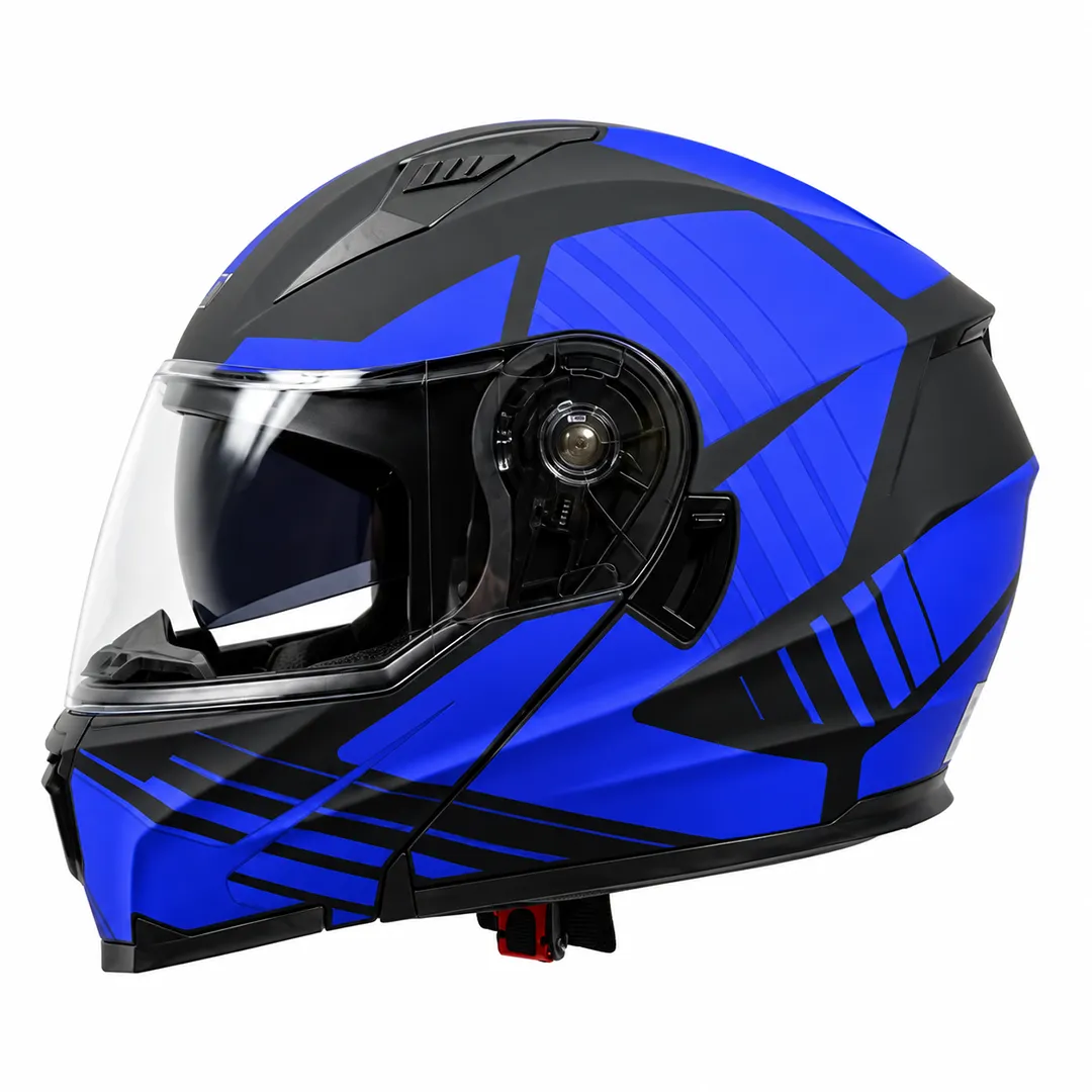 خرید کلاه کاسکت فک متحرک DA1 مدل 105MATT BLACK GRAPHIC BLUE