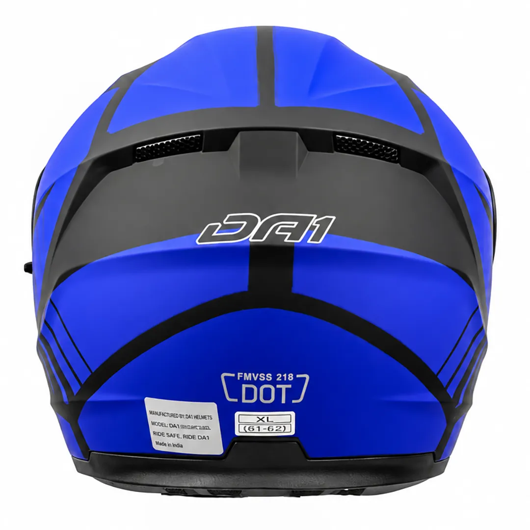 خرید کلاه کاسکت فک متحرک DA1 مدل 105MATT BLACK GRAPHIC BLUE از نمایندگی