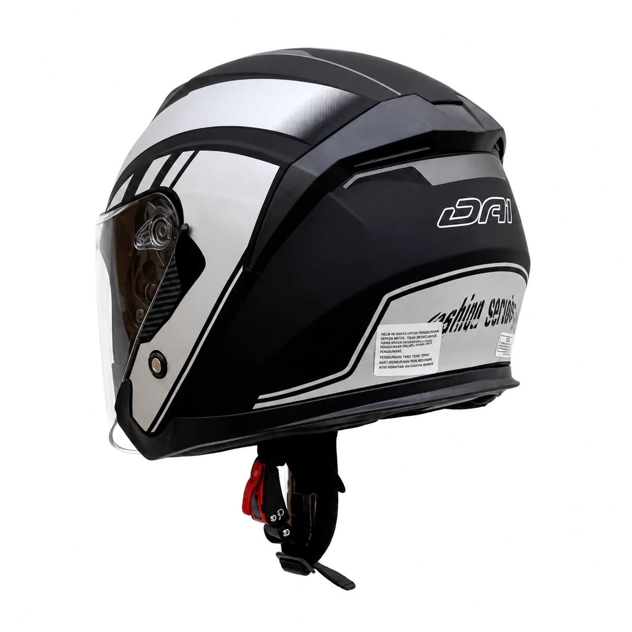 قیمت کلاه کاسکت بدون فک DA1 مدل 405MATT BLACK GERAPHIC SILVER