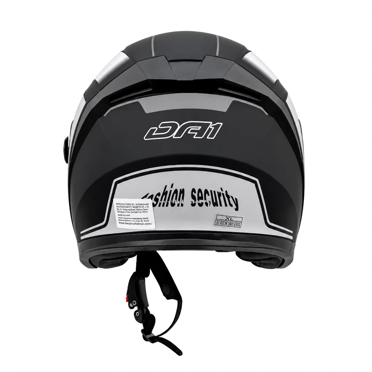 عکس کلاه کاسکت بدون فک DA1 مدل 405MATT BLACK GERAPHIC SILVER