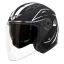 کلاه کاسکت بدون فک DA1 مدل 402MATT BLACK GERAPHIC WHITE