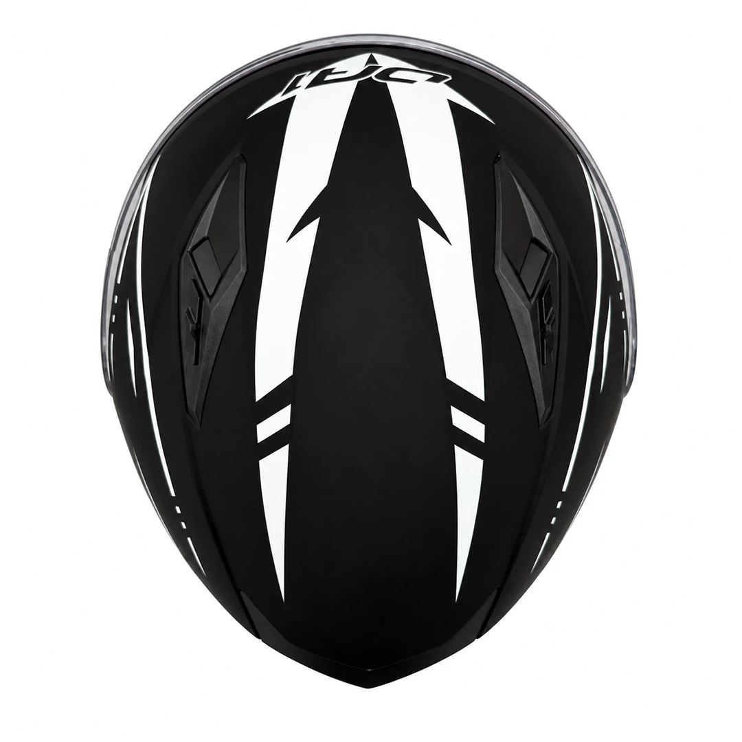 خرید کلاه کاسکت بدون فک DA1 مدل 402MATT BLACK GERAPHIC WHITE از نمایندگی