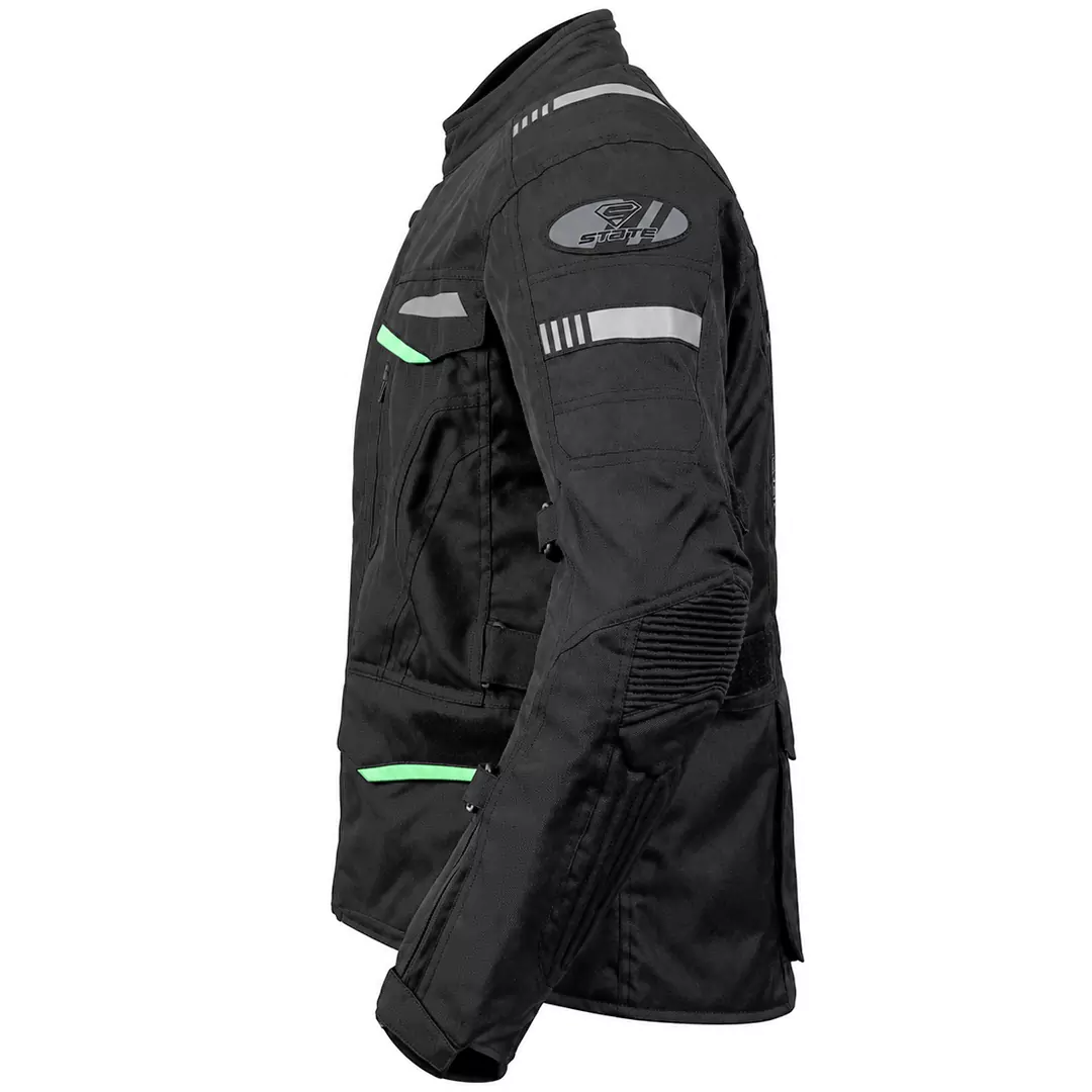 خرید کاپشن چهارفصل موتورسواری استیت مدل تورینگ توراگ BLACK GREEN