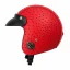 خرید ‏کلاه کاسکت وسپایی چرمی OBK مدل OSTRICH RED