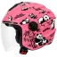 عکس ‏کلاه کاسکت بچگانه بدون فک استیل برد مدل PANDA PINK