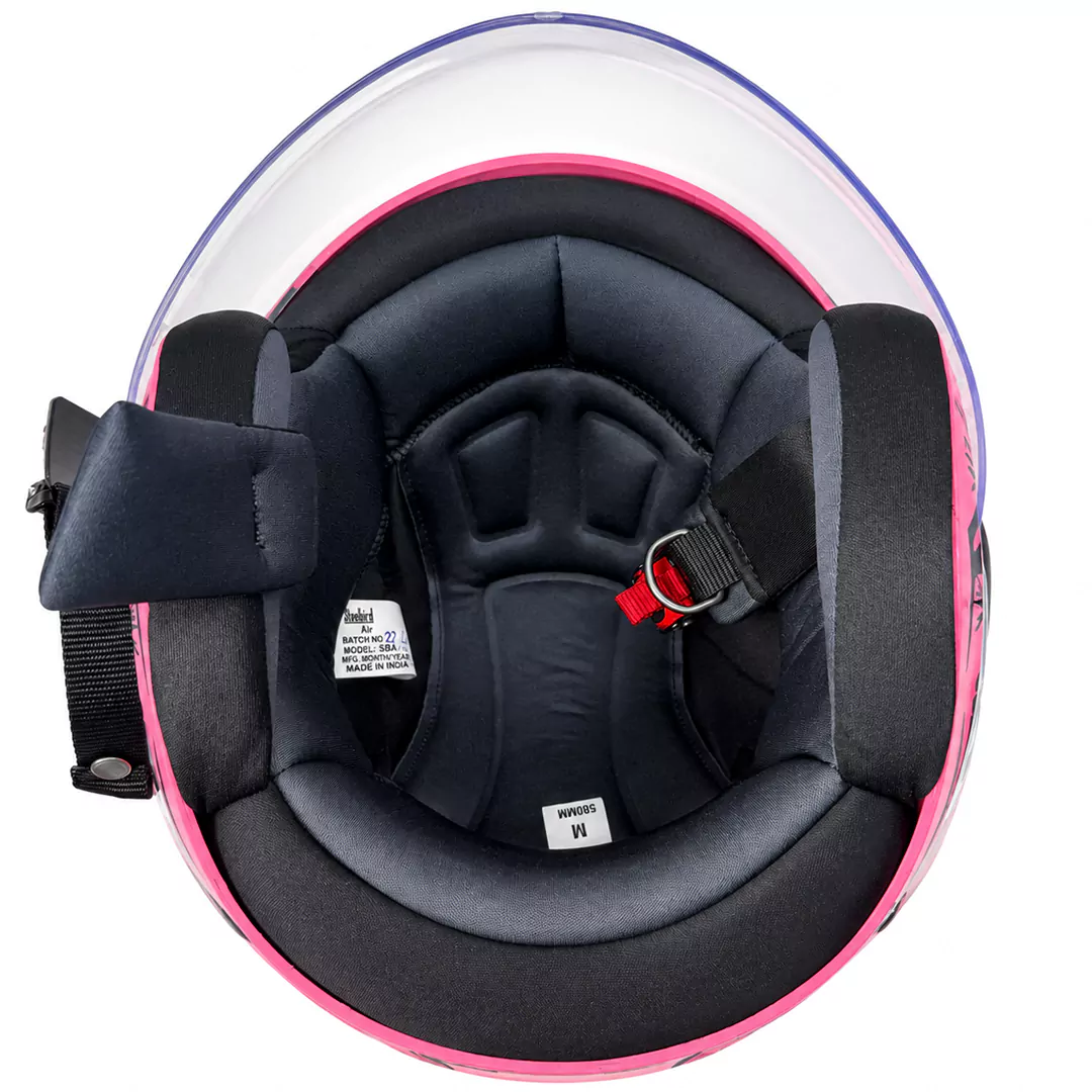عکس تودوزی ‏کلاه کاسکت بچگانه بدون فک استیل برد مدل PANDA PINK