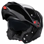 کلاه کاسکت فک متحرک اس ام کی مدل GULLWING SOLID Black GL200