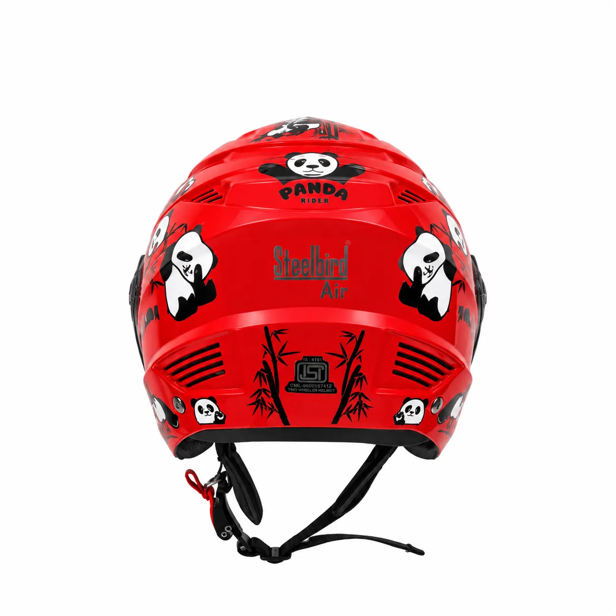 قیمت کلاه کاسکت بچگانه بدون فک استیل برد مدل PANDA RED